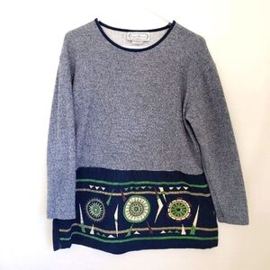 Vintage Crewneck Knit Sweater Top  Saint Germain Paris